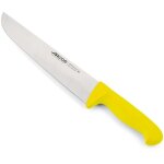 Couteau de boucherie arcos couleur - prof 291800 en acier inoxydable nitrum et mango polypropylne jaune ...