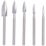 Couteau � d�couper le bois � 3 cannelures, 5 pi�ces, gravure en acier � grande vitesse, forets de meulage ...