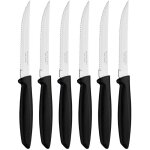 Couteaux dentel�s � viande, plenus, noir, 6 unit�s