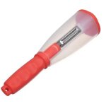 Couteau � �plucher multifonctionnel, avec tube de rangement, accessoire pour �plucher les pommes, outil ...