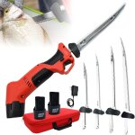 Couteau � filet �lectrique sans fil, couteau � filet de poisson rechargeable avec 4 lames antiadh�sives ...