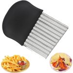 Couteau � frites ondul�, coupe - l�gumes en acier inoxydable, coupe - pommes de terre ondul�, couteau ...