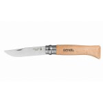 Couteau opinel n8 lame inox avec bague de scurit - 123080