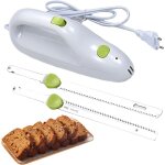 Couteau � pain �lectrique � deux lames, couteau � d�couper �lectrique, acier inoxydable, poign�e souple, ...