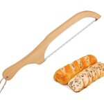 Couteau à pain, scie à pain, longueur 40 cm, trancheuse à pain en bois avec poignée ergonomique intégrée, ... Couteau à pain, scie à pain, longueur 40 cm, trancheuse à pain en bois avec poignée ergonomique intégrée, ...