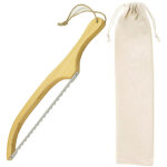 Couteau � pain, scie � pain, longueur 40 cm, trancheuse � pain en bois avec poign�e ergonomique int�gr�e, ...