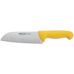 Couteau santoku arcos 2900 - prof 290600 avec poches en acier inoxydable nitrum et polypropyl�ne jaune ...