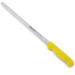 Couteau  saumon arcos couleur - prof 293300 en acier inoxydable nitrum et mango polypropylne jaune ...