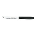 Couteau  steak noir lame double crantage 11cm
