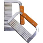 Couteau de tranches de pomme de terre, coupe frites ondul� avec lame en acier inoxydable et poign�e en ...