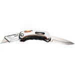 Couteau utilitaire pliant, lame trapézoïdale + couteau, étui en nylon + 5 lames neo Couteau utilitaire pliant, lame trapézoïdale + couteau, étui en nylon + 5 lames neo