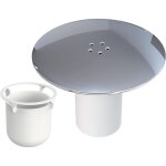 Couvercle de bonde de douche 90 mm ? bouchon � haut d�bit finition chrom�e ? siphon avec tasse � d�gagement ...