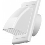 Grille d'a�ration vmc 125mm ? couvercle ext�rieur en abs blanc ? pour syst�mes de ventilation ronds ? ...