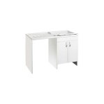 Dianhydro - meuble lave - linge avec cuve l124xp60xh89 cm