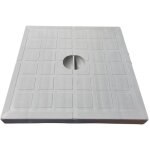 Couvercle piton plein 20 par 20cm pour regard vacuation pvc plat - sorodist