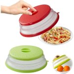 Couvercle pliable pour micro - ondes, 2 pices cloche micro onde pliable, couvercle chauffant des aliments ...