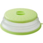 Couvercle pliable pour micro - ondes (26 cm) avec crochet pour fruits, l�gumes et aliments - vert