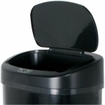 Kitchen move - couvercle de poubelle automatique majestic noir plastique