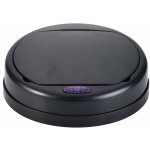 Kitchen move - couvercle de poubelle automatique soho noir acier inoxydable