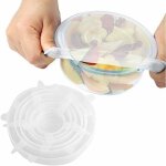Couvercle silicone alimentaire, 6pcs film alimentaire r�utilisable, diff�rentes tailles couvercle silicone ...