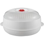 Couvercle vapeur micro - ondes amovible, plateau renforc� �pais, poign�e antid�rapante, p�tes l�gumes ...