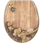 Couvercle de wc avec softclose fonction, abattant wc en duroplaste si�ge de toilette, design d�co, maritime ...