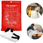 Couvertures anti - feu ignifuges en fibre de verre 1, 5 x 1, 5 m, kit de survie d'urgence durable pour ...