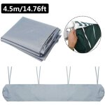 Couverture d'auvent auvents de terrasse tanches de 4, 5 m housse de protection d'auvent latral store ...
