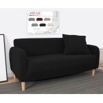 Couverture de canap� �lastique ath�nes universel noir bi�lastique 3 postes cm. 180 - 200