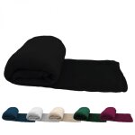 Couverture, plaid polaire, jet� de canap� 150 x 200 cm en flanelle ultra doux - noir - vivezen