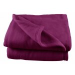 Couverture polaire 240 x 260 cm grande largeur prune Couverture polaire 240 x 260 cm grande largeur prune