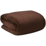 Couverture polaire aurelia marron fonc�, 240x220 cm - beautissu
