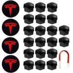 De couverture de roue capuchon de moyeu central car wheel nut cover avec outil demontage pour tesla model ...