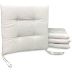 Couverture de sige souple dory coussin chaise couleur beige ecr