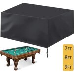 Couverture de table de billard, 7 8 9ft couvertures de table de billard avec cordon de serrage couverture ...