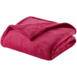 Couverture unie et color�e fuchsia 75x100 cm