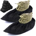 Couvre - chaussures professionnels - lot de 100 bottes et chaussures jetables noires �l�gantes, taille ...