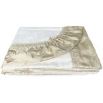 Couvre - lit avec bordure en satin or double id�e mariage