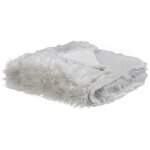 Couvre - lit gris clair en fausse fourrure chaud 200 x 220 cm pour l'hiver et tout doux parfait pour ...