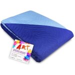 Couvre - lit matelass art couleur unie bicolore 1 place bleu
