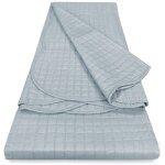 Couvre - lit matelass� de couleur solide de venise lit double 2 places gris