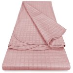 Couvre - lit matelass de couleur solide de venise lit double 2 places rose