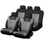 Couvre - si�ge pour voiture ensemble de housses de si�ge auto universelle grise 9pcs