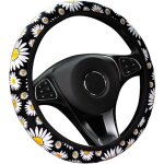 Couvre volant voiture mignon daisy fleur voiture dcoration intrieure tricot couverture de volant universel ...