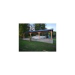 Cpbf - abri deux pentes, 400cmx800cm, bois douglas franais, carport, auvent, abri voiture