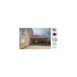 Abri deux pentes adoss, 350cmx400cm, bois douglas franais, carport, auvent, abri voiture