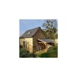 Abri une pente adoss�, 400cmx400cm, bois douglas fran�ais, carport, auvent, abri voiture