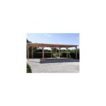 Abri toit plat, 400cmx1150cm, bois douglas franais, carport, auvent, abri camping - car