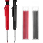 Crayon de charpentier avec 12 porte mine, crayon charpentier pour 45mm trou profond, crayons menuisier ...