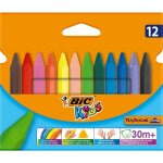 Crayons de couleur bic pour enfants, 12 couleurs / 90 mm, plastidecor 0789